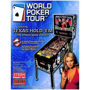 World Poker Tour Pinball FLYER Original NOS 2007 Vintage Promo Art Cards Theme